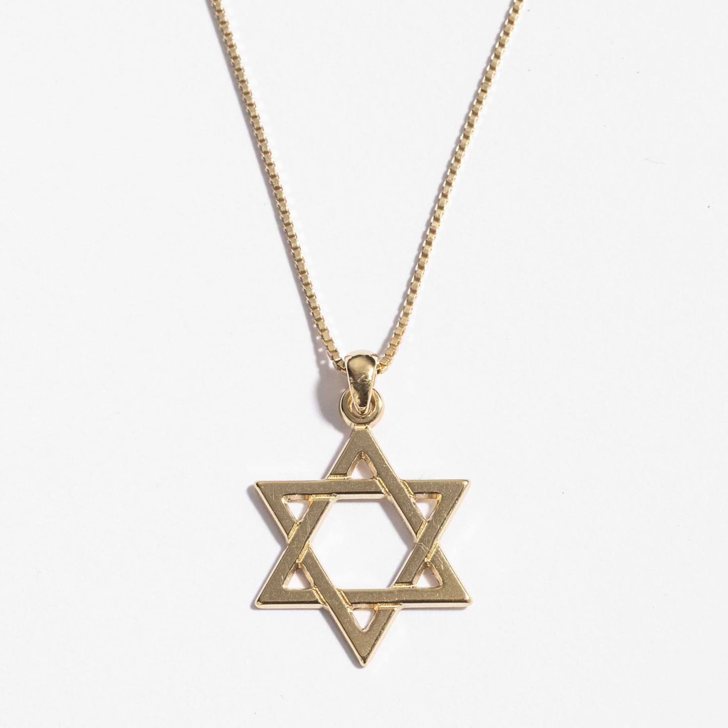 Gold Star of David Necklace