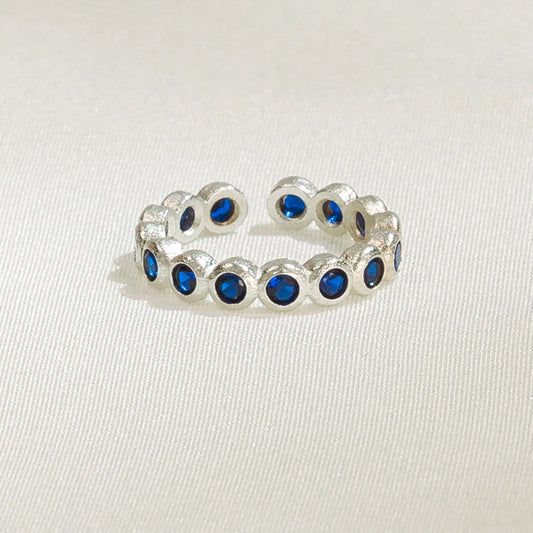 Amélia Silver Night Blue Ring